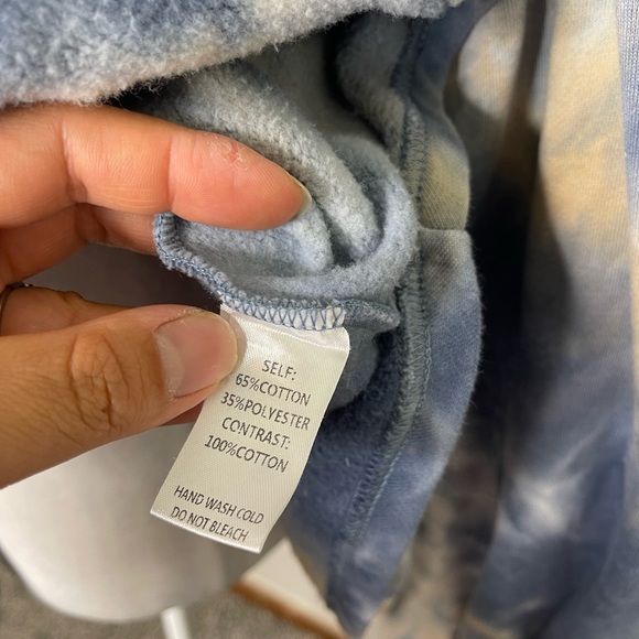 EASEL Womens Tie Dye Baggy Oversized Shacket Sweatshirt Elbow Patches M - Picture 8 of 11